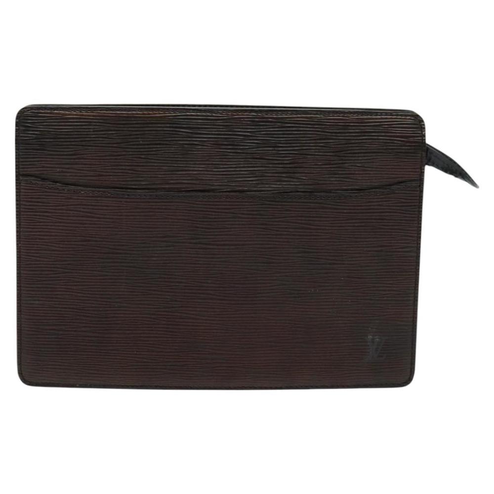 LOUIS VUITTON Epi Pochette Homme Clutch Bag Black Noir M52522 LV Auth 114672 - Picture 13 of 16